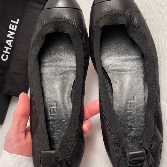 Chanel black classic elastic ballet flats 7 - Picture 13 of 15